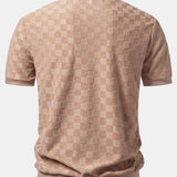 Crochet V Neck Polo Shirt